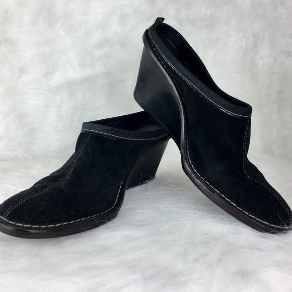 Cole Haan Shoes - Cole Haan Black Suede Clogs Size 10B